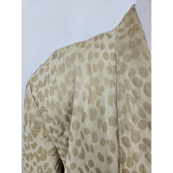 VTG 80s In Transit New York Suede Blazer Womens L Oversized Animal Print Pockets - Picture 8 of 9